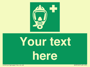 Custom sign safe condition Emergency escape breathing device